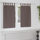 vidaXL Fekete Függöny Gyűrűkkel 2 pcs Sötét Barna 140 x 140 cm