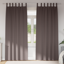 vidaXL Fekete Függöny Gyűrűkkel 2 pcs Sötét Barna 245 x 140 cm