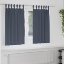 vidaXL Fekete Függöny Gyűrűkkel 2 pcs Antracit 140 x 140 cm Poliészter