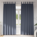 vidaXL Fekete Függöny Gyűrűkkel 2 pcs Antracit 225 x 140 cm Poliészter