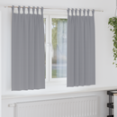 vidaXL Fekete Függöny Gyűrűkkel 2 pcs Világosszürke 175 x 140 cm
