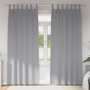 vidaXL Fekete Függöny Gyűrűkkel 2 pcs Világosszürke 245 x 140 cm