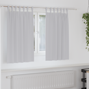 vidaXL Fekete Függöny Gyűrűkkel 2 pcs Világosszürke 140 x 140 cm