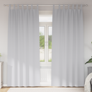 vidaXL Fekete Függöny Gyűrűkkel 2 pcs Halvány szürke 245 x 140 cm