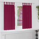 vidaXL Fekete Függöny Gyűrűkkel 2 pcs Bordó 175 x 140 cm Poliészter