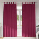 vidaXL Fekete Függöny Gyűrűkkel 2 pcs Bordó 245 x 140 cm Poliészter