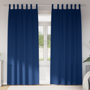vidaXL Fekete Függöny Gyűrűkkel 2 pcs Sötét kék 260 x 140 cm