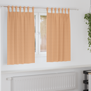 vidaXL Fekete Függöny Gyűrűkkel 2 pcs Világos Barna 140 x 140 cm