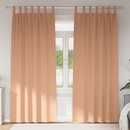 vidaXL Fekete Függöny Gyűrűkkel 2 pcs Világos Barna 245 x 140 cm