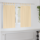 vidaXL Fekete Függöny Gyűrűkkel 2 pcs Krém 140 x 140 cm Poliészter