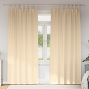 vidaXL Fekete Függöny Gyűrűkkel 2 pcs Krém 225 x 140 cm Poliészter