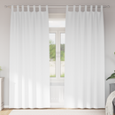 vidaXL Fekete Függöny Gyűrűkkel 2 pcs Tiszta Fehér 245 x 140 cm
