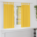 vidaXL Fekete Függöny Gyűrűkkel 2 pcs Mustár sárga 175 x 140 cm