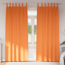 vidaXL Fekete Függöny Gyűrűkkel 2 pcs Élénk narancs 260 x 140 cm