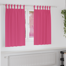 vidaXL Fekete Függöny Gyűrűkkel 2 pcs Élénk rózsaszín 140 x 140 cm