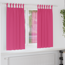 vidaXL Fekete Függöny Gyűrűkkel 2 pcs Élénk rózsaszín 175 x 140 cm