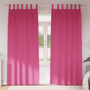 vidaXL Fekete Függöny Gyűrűkkel 2 pcs Élénk rózsaszín 260 x 140 cm