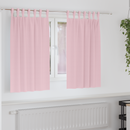 vidaXL Fekete Függöny Gyűrűkkel 2 pcs Babarózsaszín 140 x 140 cm