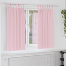 vidaXL Fekete Függöny Gyűrűkkel 2 pcs Babarózsaszín 175 x 140 cm