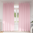 vidaXL Fekete Függöny Gyűrűkkel 2 pcs Babarózsaszín 245 x 140 cm