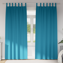 vidaXL Fekete Függöny Gyűrűkkel 2 pcs Türkiz 225 x 140 cm Poliészter