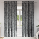 vidaXL Bársonyfüggönyök függönyökkel 2 pcs Szürke 225 x 140 cm Bársony