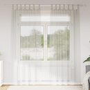 vidaXL Voile Függöny függönyökkel 2 pcs Krém 245 x 140 cm Poliészter