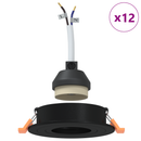vidaXL Spotlámpa 12 pcs Fekete 9 x 9 x 2 cm Alumínium