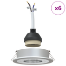 vidaXL Spotlámpa 6 pcs Ezüst 9 x 9 x 2 cm Alumínium