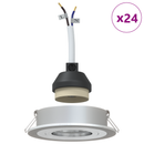 vidaXL Spotlámpa 24 pcs Ezüst 9 x 9 x 2 cm Alumínium
