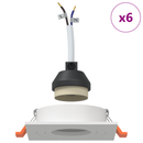 vidaXL Spotlámpa 6 pcs Fehér 9 x 9 x 2 cm Alumínium
