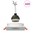 vidaXL Spotlámpa 24 pcs Fehér 9 x 9 x 2 cm Alumínium