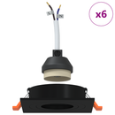 vidaXL Spotlámpa 6 pcs Fekete 9 x 9 x 2 cm Alumínium