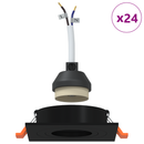 vidaXL Spotlámpa 24 pcs Fekete 9 x 9 x 2 cm Alumínium