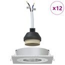 vidaXL Spotlámpa 12 pcs Ezüst 9 x 9 x 2 cm Alumínium