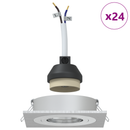 vidaXL Spotlámpa 24 pcs Ezüst 9 x 9 x 2 cm Alumínium
