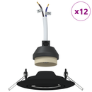 vidaXL Spotlámpa 12 pcs Fekete 9 x 9 x 2.5 cm Fém