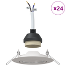 vidaXL Spotlámpa 24 pcs Fehér 9 x 9 x 2.5 cm Fém