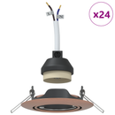vidaXL Spotlámpa 24 pcs Réz 9 x 9 x 2.5 cm Fém