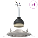 vidaXL Spotlámpa 6 pcs Ezüst 9 x 9 x 2.5 cm Fém