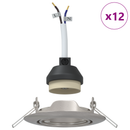 vidaXL Spotlámpa 12 pcs Ezüst 9 x 9 x 2.5 cm Fém