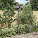 vidaXL Kerti Világítás Bronz 61 x 53 x 235 cm Alumínium és üveg