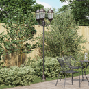 vidaXL Kerti Világítás Bronz 57 x 49 x 241 cm Alumínium és üveg