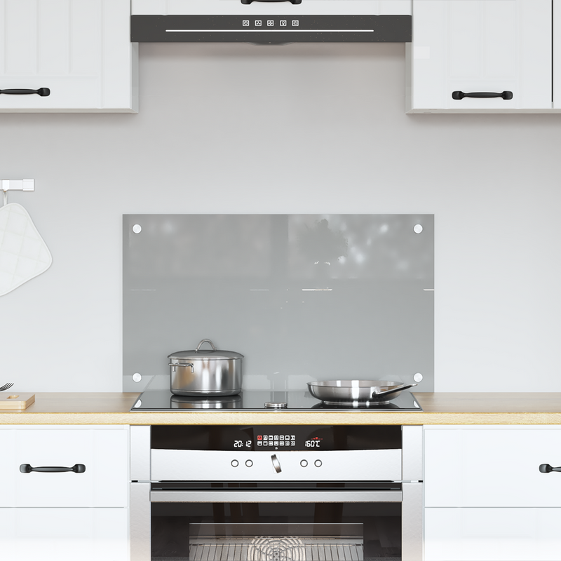 vidaXL Konyhai splashback Világosszürke 70 x 40 x 0.6 cm edzett üveg