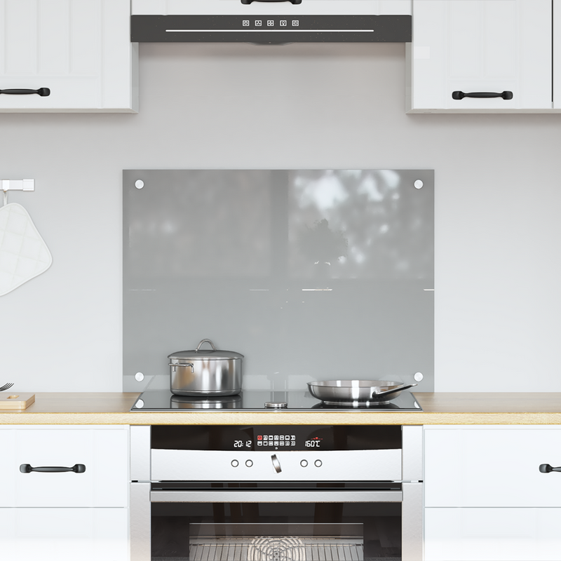 vidaXL Konyhai splashback Világosszürke 70 x 50 x 0.6 cm edzett üveg
