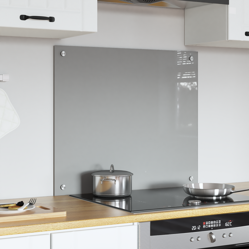 vidaXL Konyhai splashback Világosszürke 70 x 60 x 0.6 cm edzett üveg