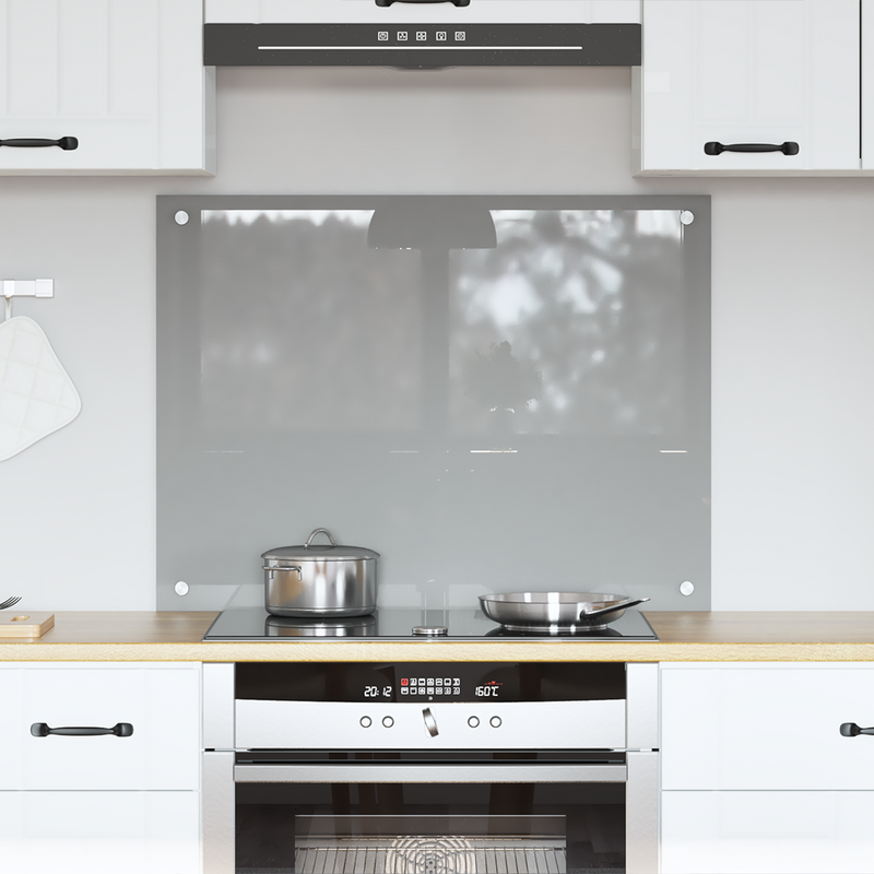vidaXL Konyhai splashback Világosszürke 80 x 60 x 0.6 cm edzett üveg