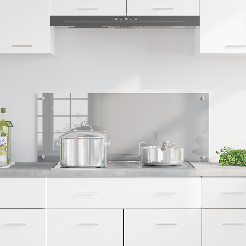 vidaXL Konyhai splashback Világosszürke 100 x 40 x 0.6 cm edzett üveg