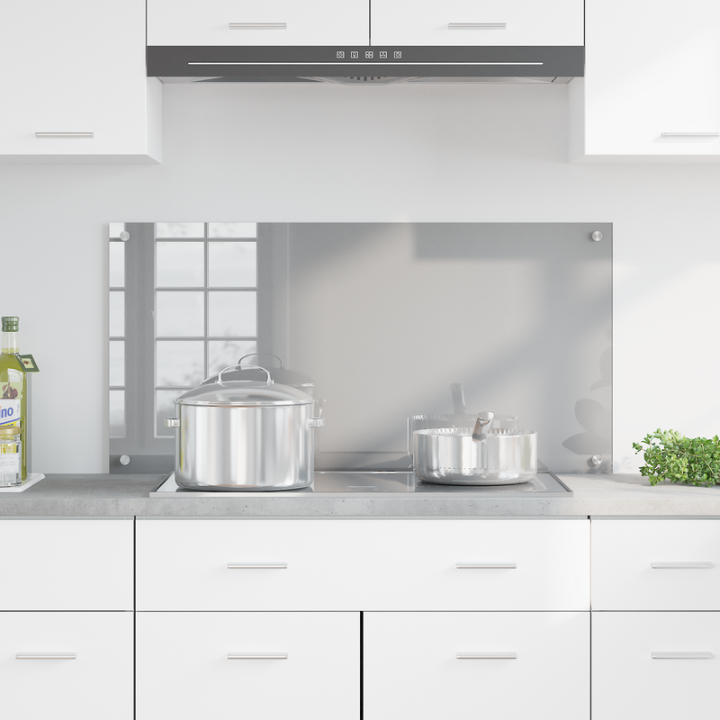 vidaXL Konyhai splashback Világosszürke 100 x 50 x 0.6 cm edzett üveg