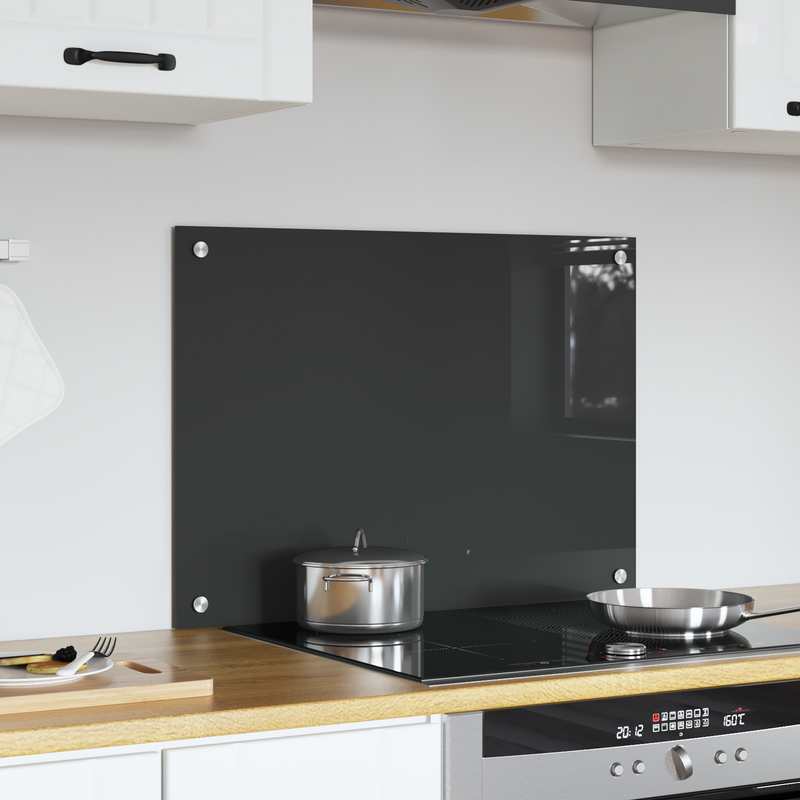 vidaXL Konyhai splashback Sötétszürke 70 x 50 x 0.6 cm edzett üveg